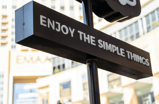 Enjoy the simple things