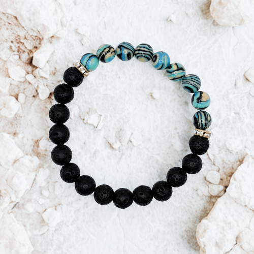 Boho Pop Lava  | Perle de résine pop  | Bracelet diffuseur