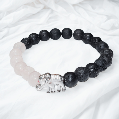 Sanskara l'âme positive | Quartz rose | Bracelet diffuseur
