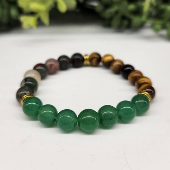 Bracelet avec jade et oeil de tigre
