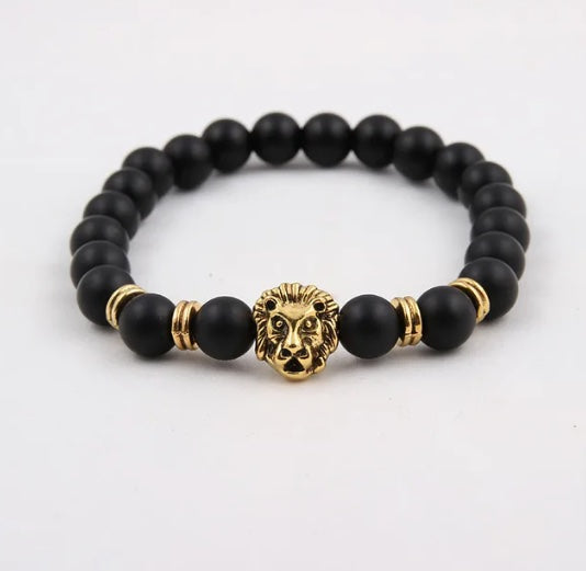 Bracelet avec tĂȘte de lion