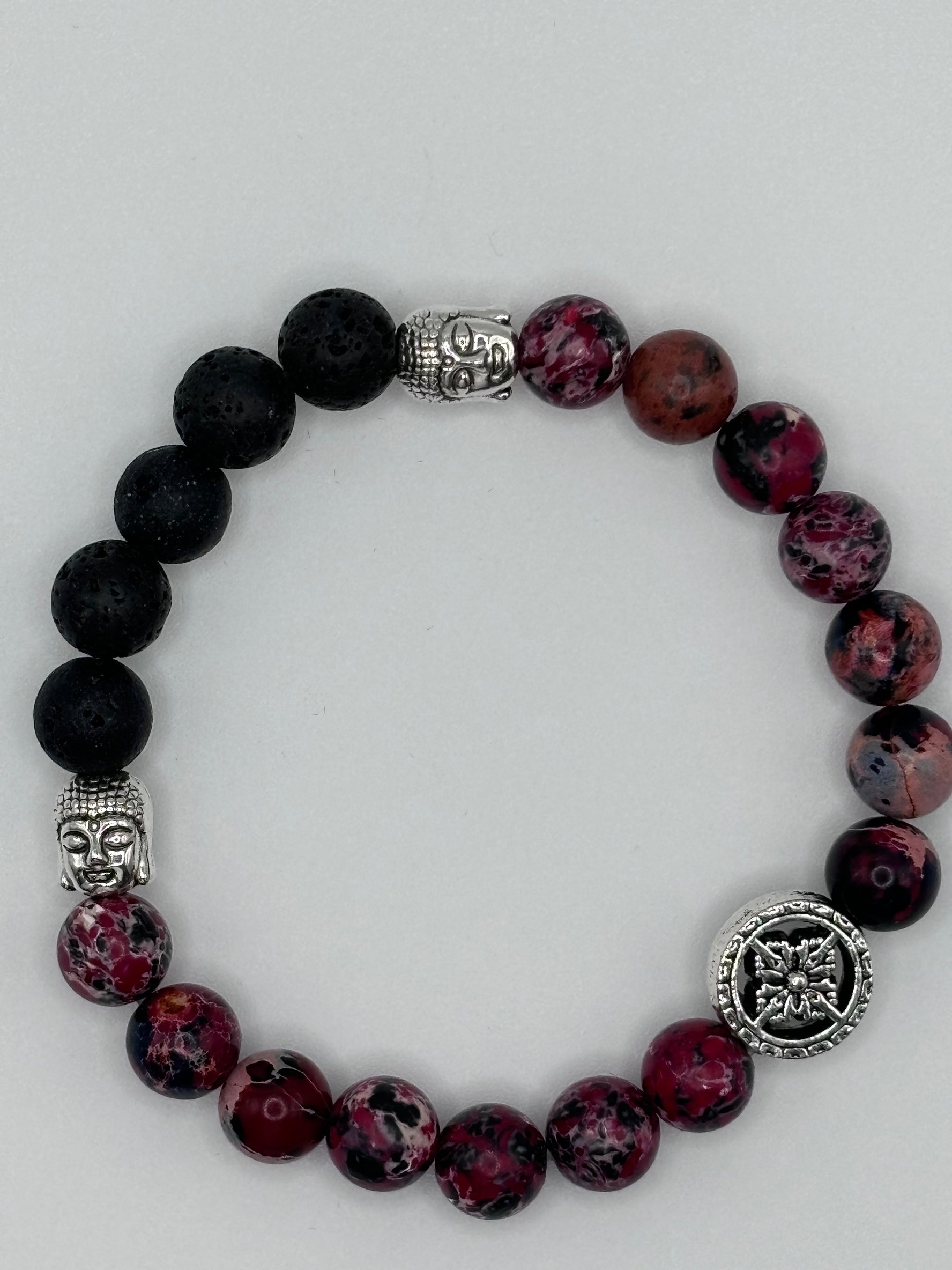 Harmonie élégante  |   Pierre d'agate rose  |  Bracelet diffuseur