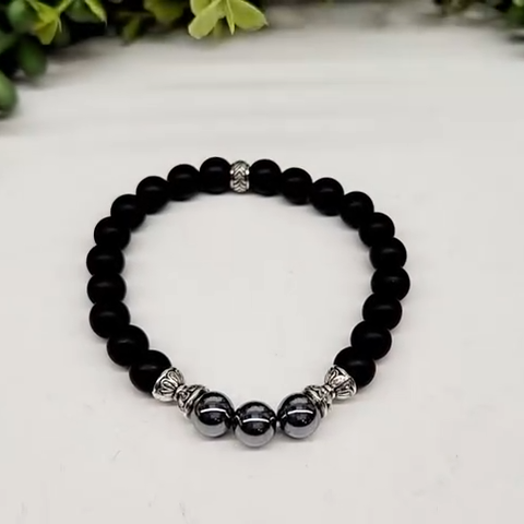 Bracelet obsidienne