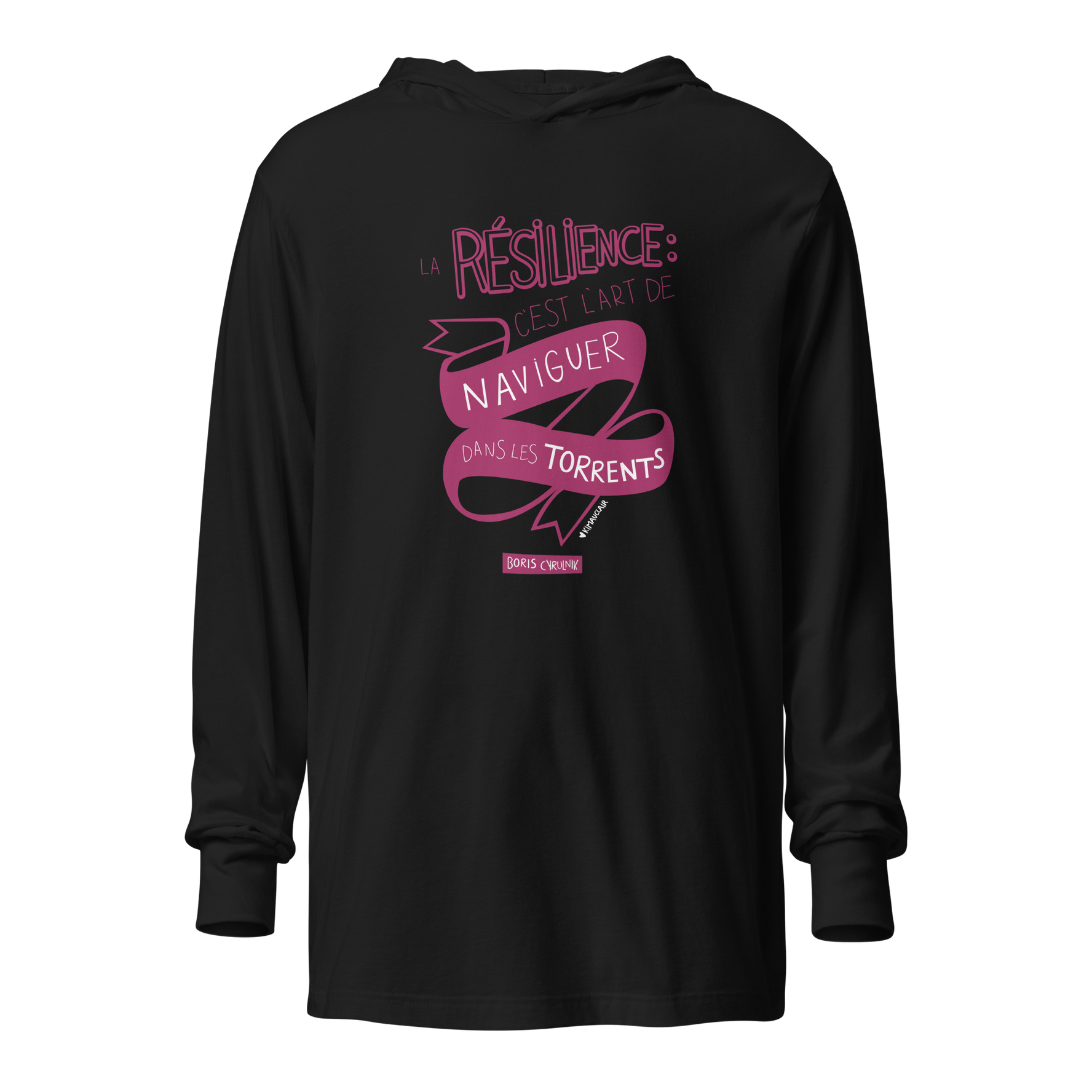 Black hoddie avec résilience