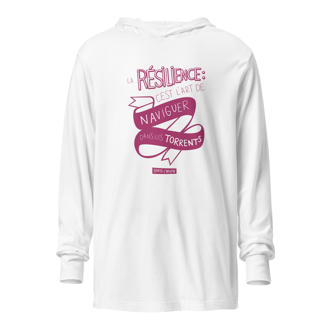 White hoddie avec résilience