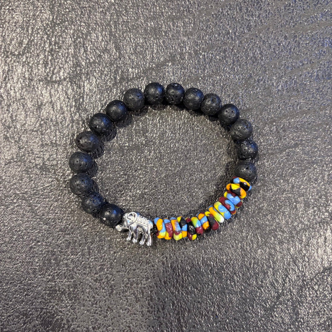 Bracelet diffuseur - Belle Afrique - Verre recyclé du Ghana