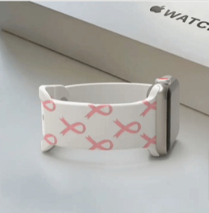 Bracelet Apple Watch en ruban rose