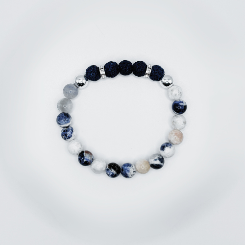 Harmonie et sérénité  |  Pierre calcédoine  |  Bracelet diffuseur