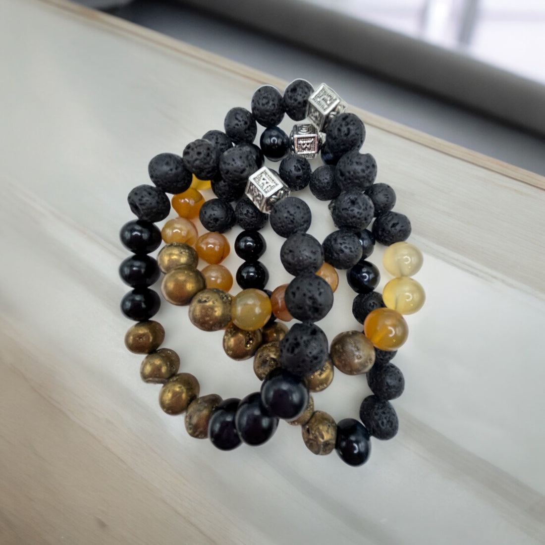 Handcrafted diffuser type bracelet from the “Sophie” collection