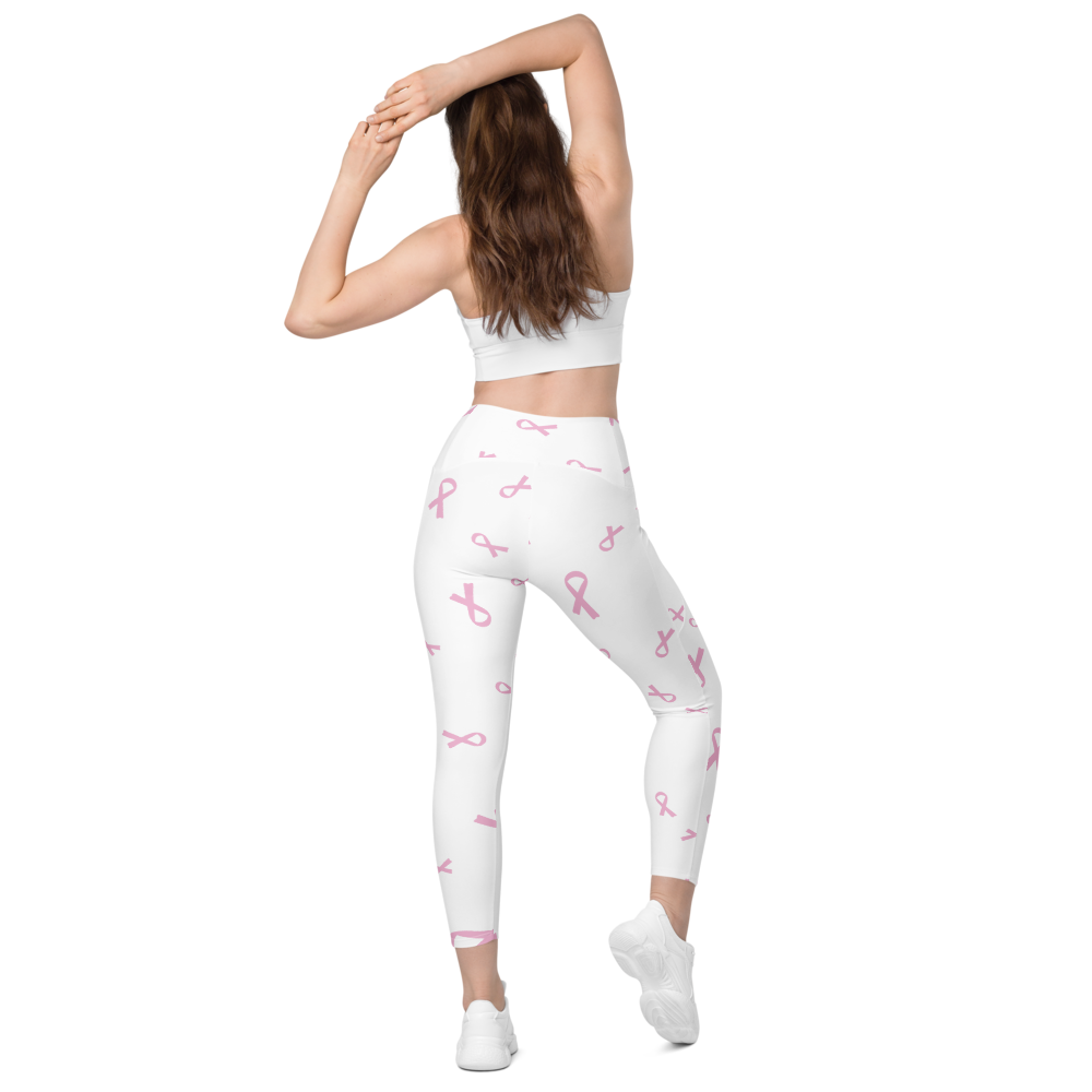 Crossover leggings with pockets (white)