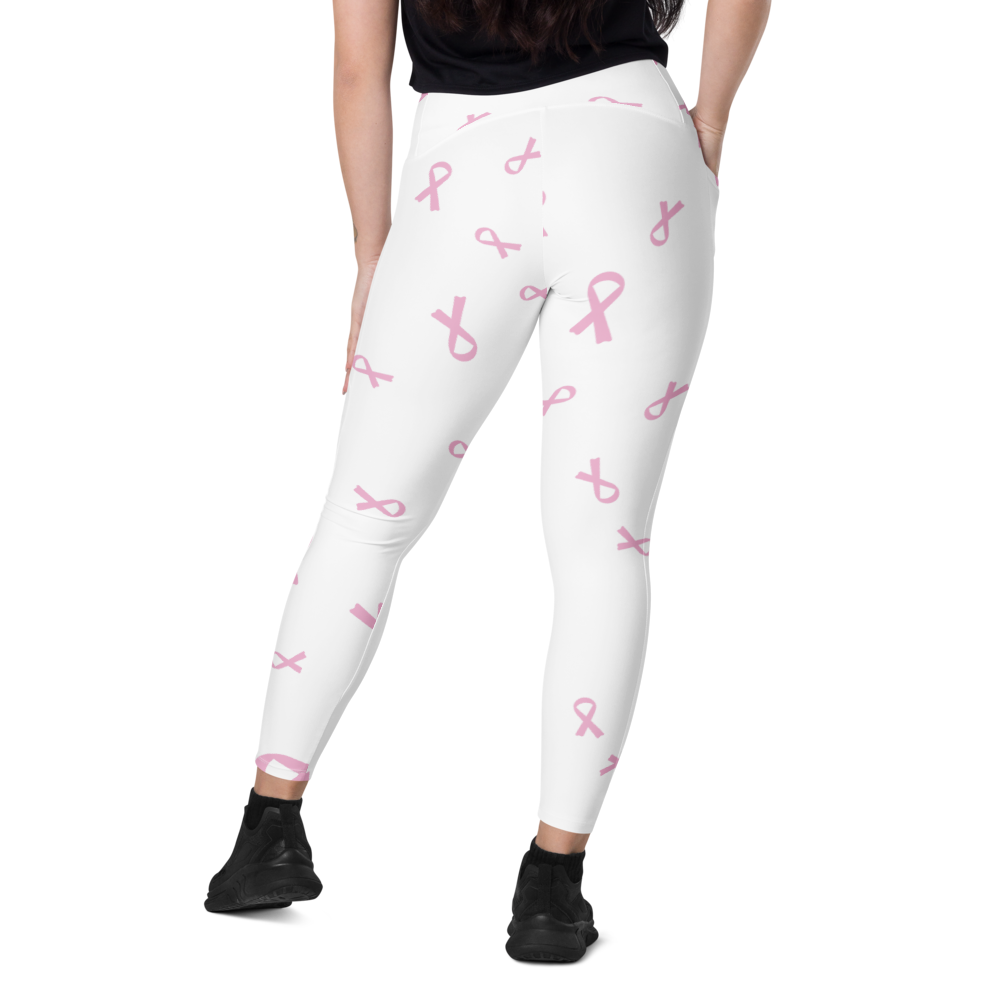 Crossover leggings with pockets (white)