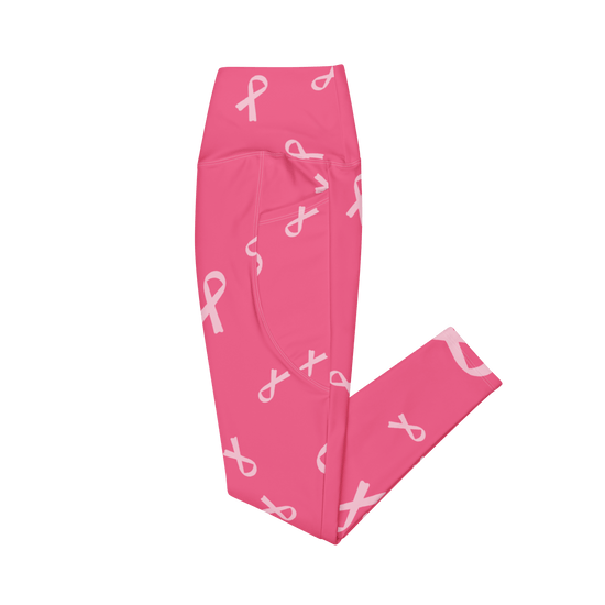 Pink Leggings Ruban Rose