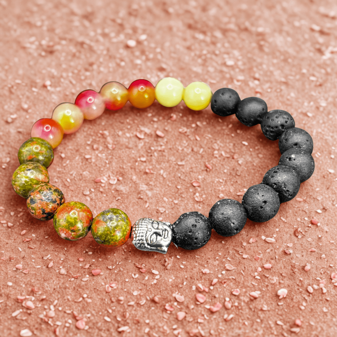 Amour et douceur | Pierre Unakite | Bracelet diffuseur -Bracelet- Christiane Constantineau