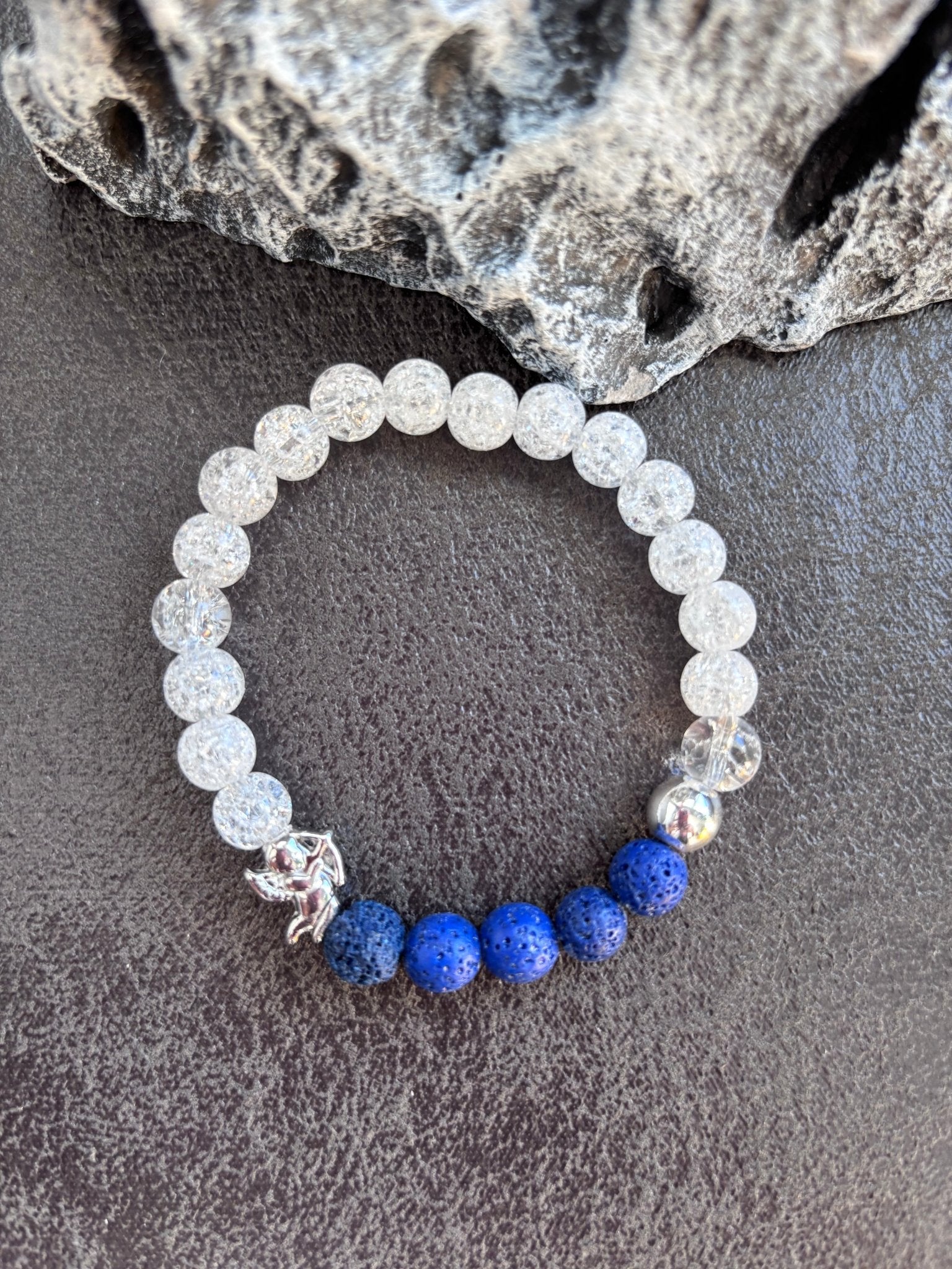 Angélique | Quartz transparent craquelé | Bracelet diffuseur -Bracelet- Christiane Constantineau