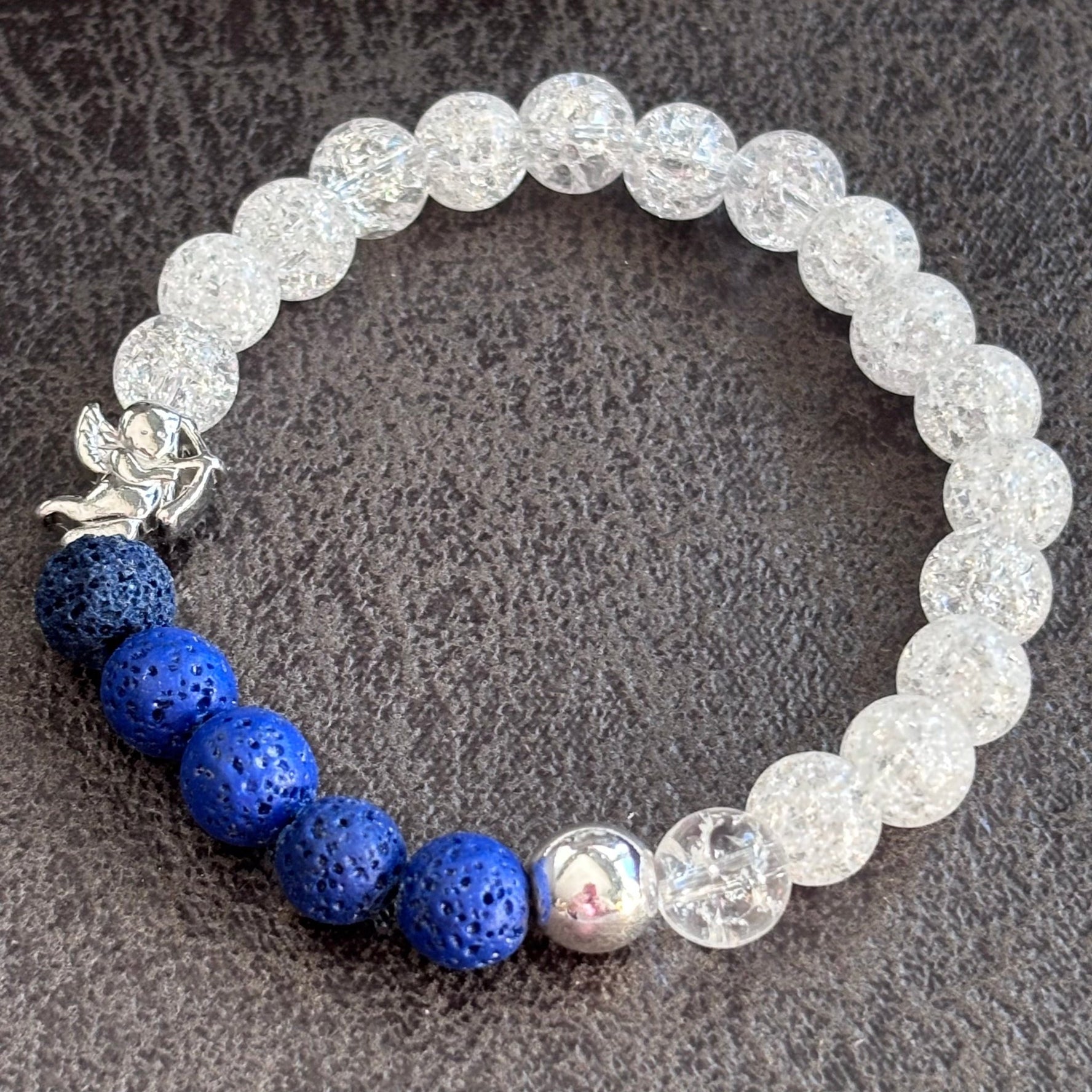 Angélique | Quartz transparent craquelé | Bracelet diffuseur -Bracelet- Christiane Constantineau
