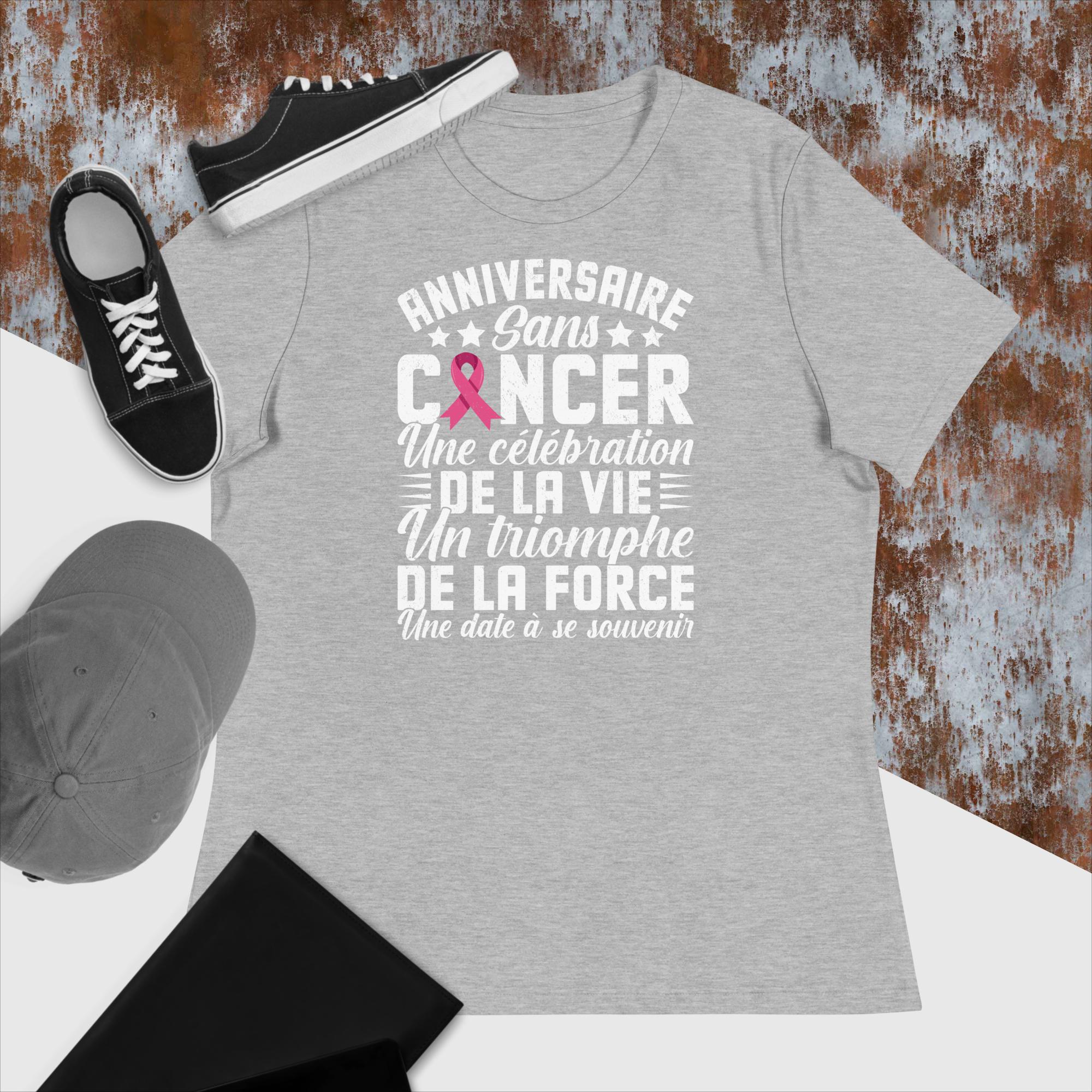 Anniversaire sans cancer - Modèle foncé -T-Shirt- Christiane Constantineau