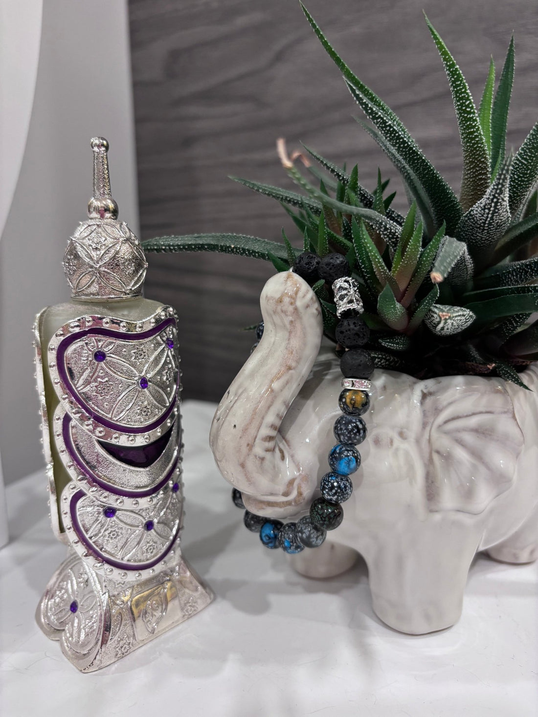 Authentique l Pierre de type cloisonne l Bracelet diffuseur -Bracelet- Christiane Constantineau