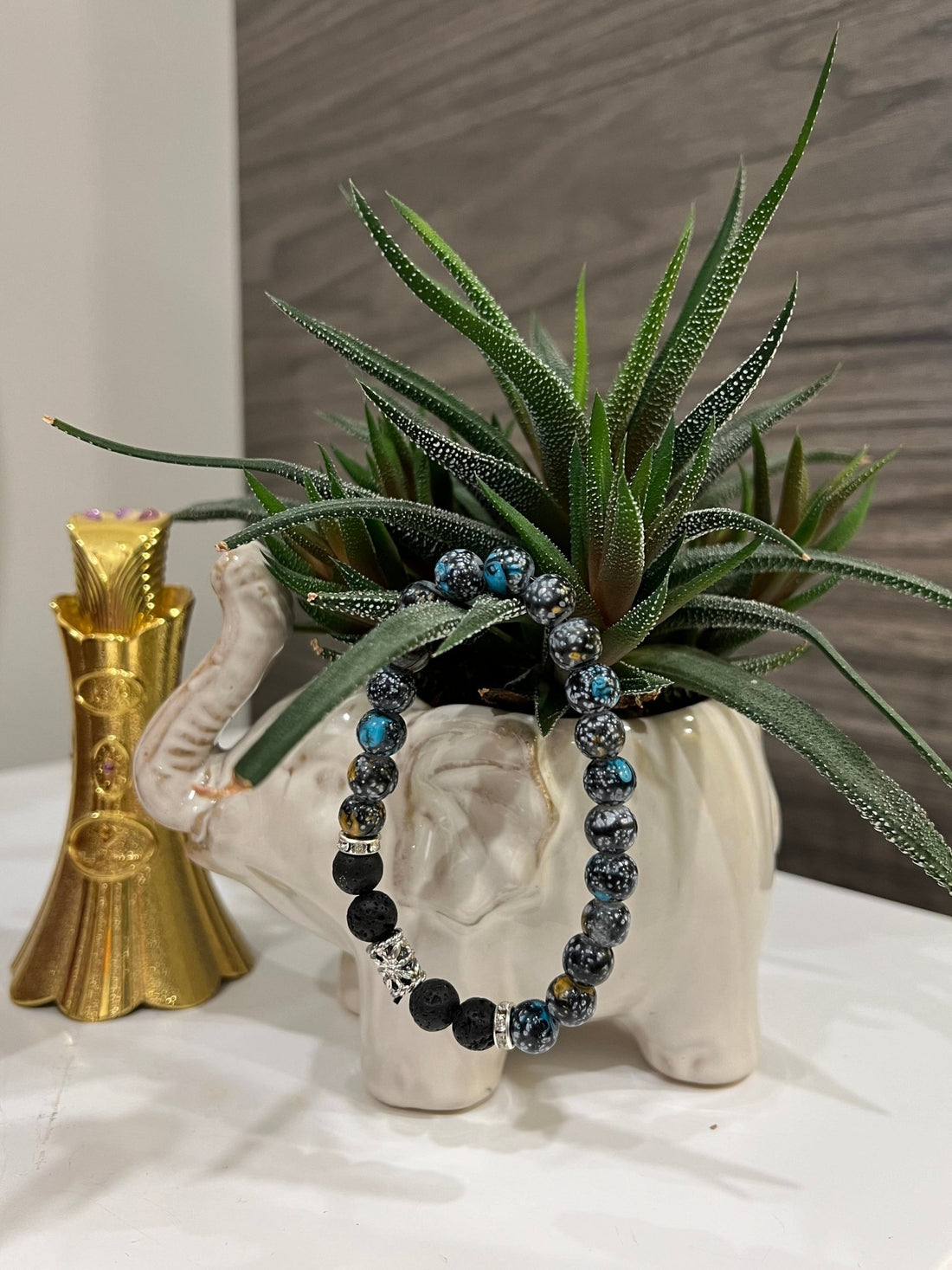 Authentique l Pierre de type cloisonne l Bracelet diffuseur -Bracelet- Christiane Constantineau