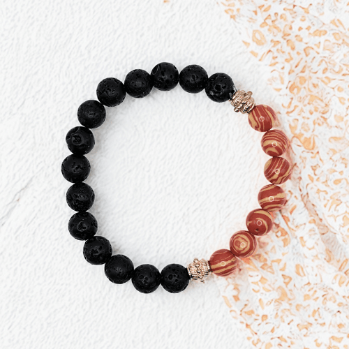 Boho Pop Lava | Perle de résine pop | Bracelet diffuseur -Bracelet- Christiane Constantineau