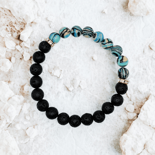 Boho Pop Lava | Perle de résine pop | Bracelet diffuseur -Bracelet- Christiane Constantineau