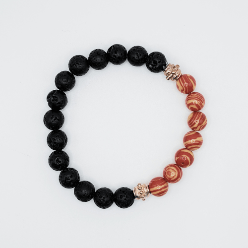 Boho Pop Lava | Perle de résine pop | Bracelet diffuseur -Bracelet- Christiane Constantineau