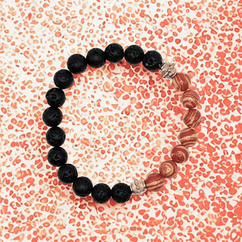 Boho Pop Lava | Perle de résine pop | Bracelet diffuseur -Bracelet- Christiane Constantineau