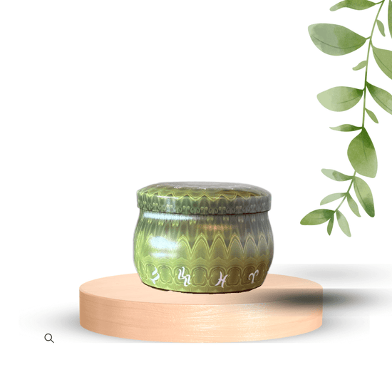 Bougie mandala 104 Limette -Bougies- Christiane Constantineau