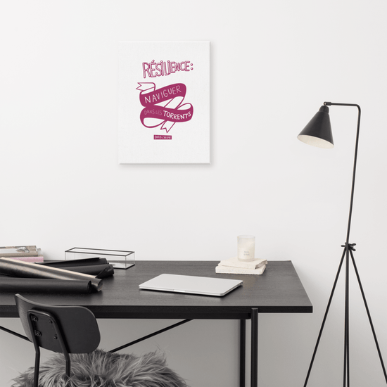 Canvas - "La résilience, c'est l'art de naviguer dans les torrents." - Boris Cyrulnik -Affiche- Christiane Constantineau