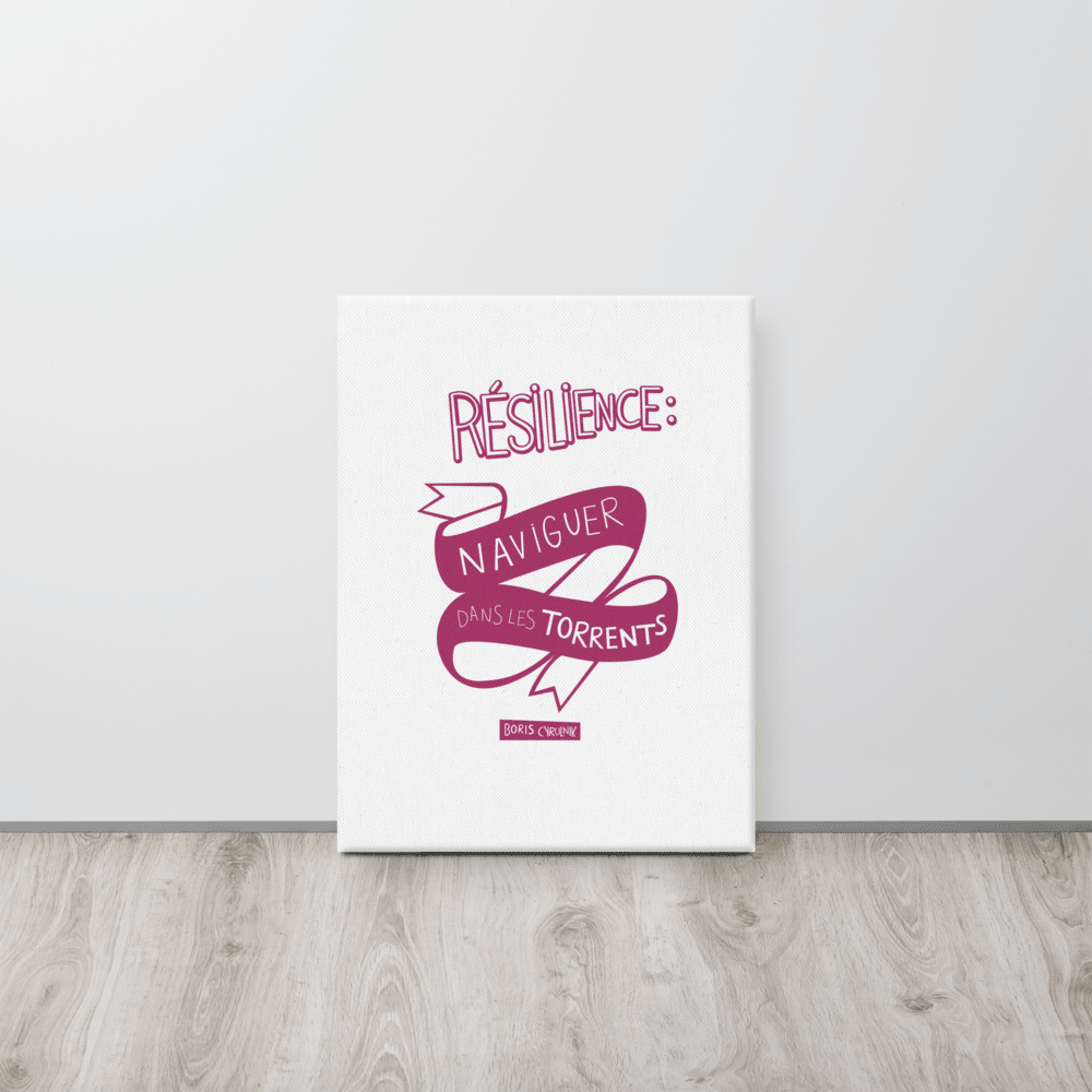 Canvas - "La résilience, c'est l'art de naviguer dans les torrents." - Boris Cyrulnik -Affiche- Christiane Constantineau