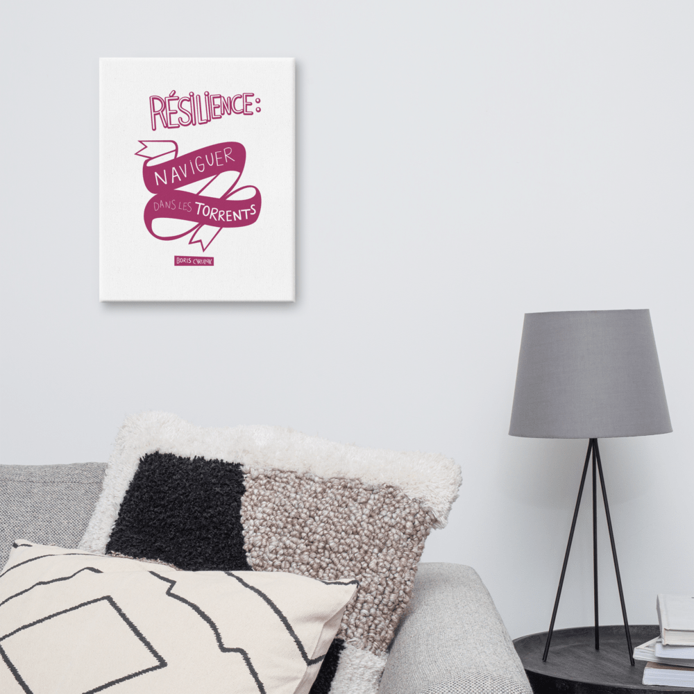 Canvas - "La résilience, c'est l'art de naviguer dans les torrents." - Boris Cyrulnik -Affiche- Christiane Constantineau
