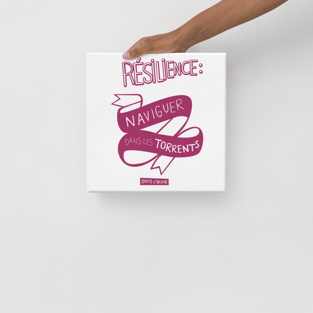 Canvas - "La résilience, c'est l'art de naviguer dans les torrents." - Boris Cyrulnik -Affiche- Christiane Constantineau