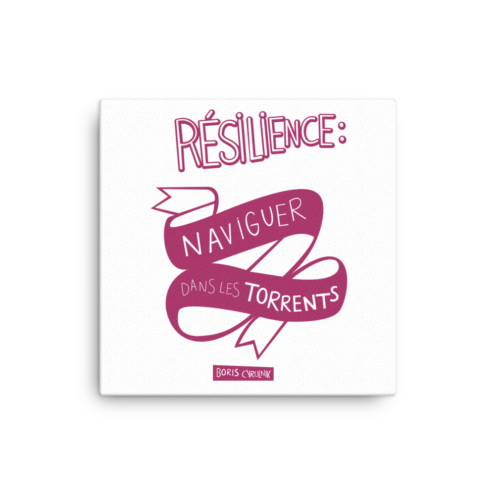 Canvas - "La résilience, c'est l'art de naviguer dans les torrents." - Boris Cyrulnik -Affiche- Christiane Constantineau