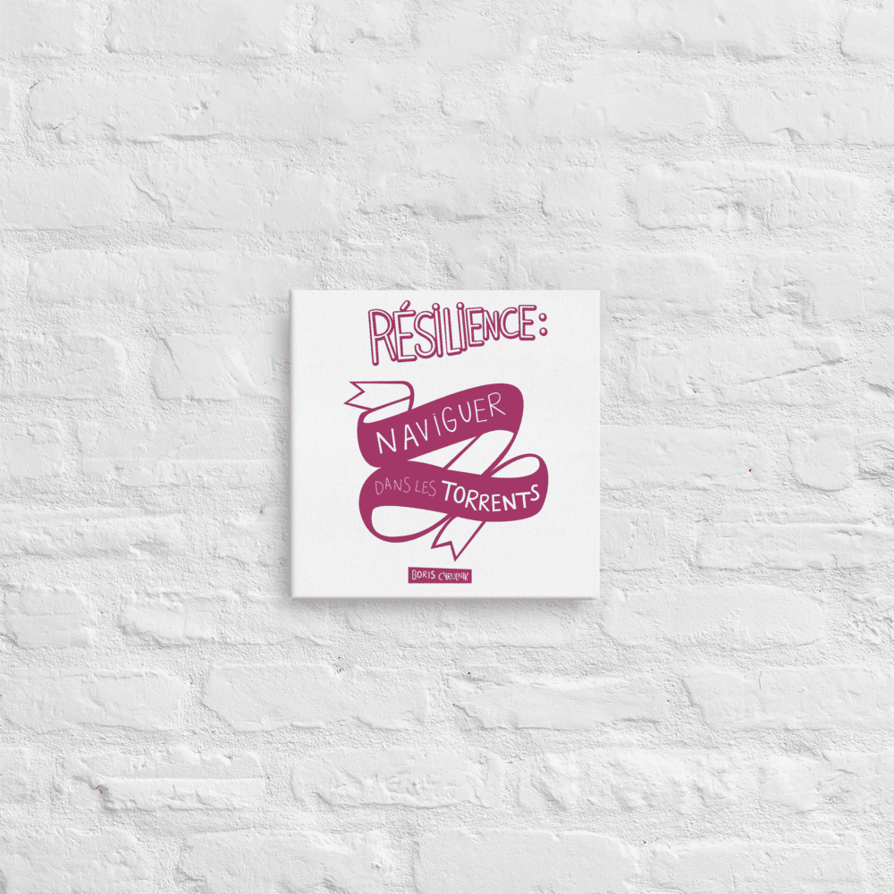 Canvas - "La résilience, c'est l'art de naviguer dans les torrents." - Boris Cyrulnik -Affiche- Christiane Constantineau
