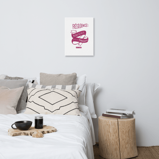Canvas - "La résilience, c'est l'art de naviguer dans les torrents." - Boris Cyrulnik -Affiche- Christiane Constantineau