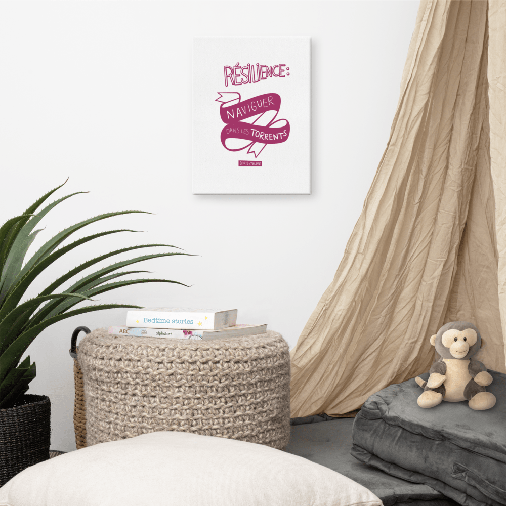 Canvas - "La résilience, c'est l'art de naviguer dans les torrents." - Boris Cyrulnik -Affiche- Christiane Constantineau