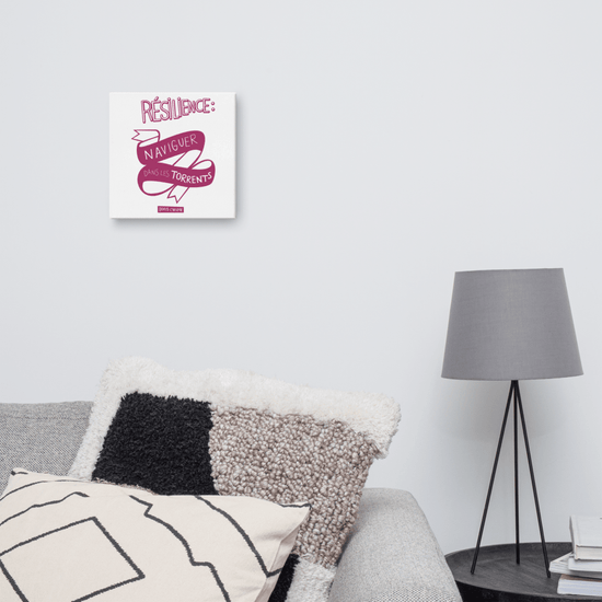 Canvas - "La résilience, c'est l'art de naviguer dans les torrents." - Boris Cyrulnik -Affiche- Christiane Constantineau