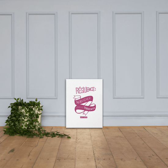 Canvas - "La résilience, c'est l'art de naviguer dans les torrents." - Boris Cyrulnik -Affiche- Christiane Constantineau