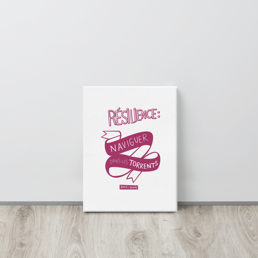 Canvas - "La résilience, c'est l'art de naviguer dans les torrents." - Boris Cyrulnik -Affiche- Christiane Constantineau