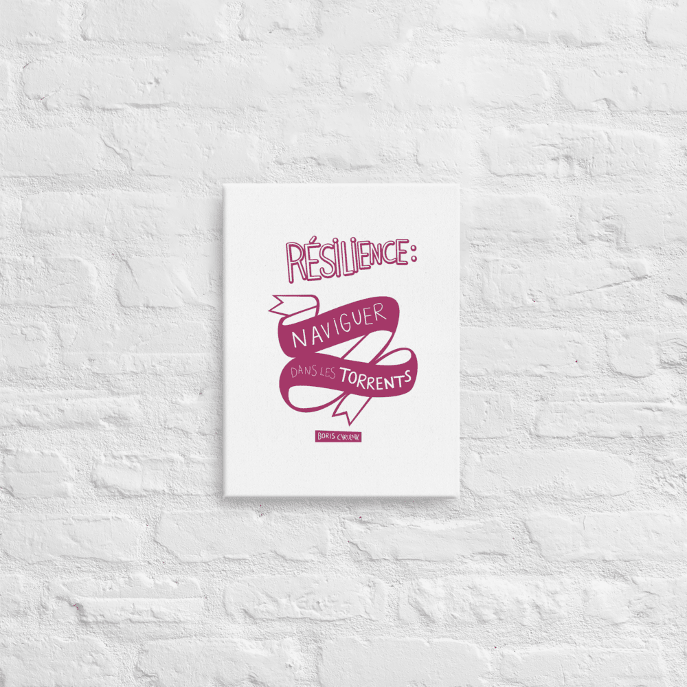 Canvas - "La résilience, c'est l'art de naviguer dans les torrents." - Boris Cyrulnik -Affiche- Christiane Constantineau