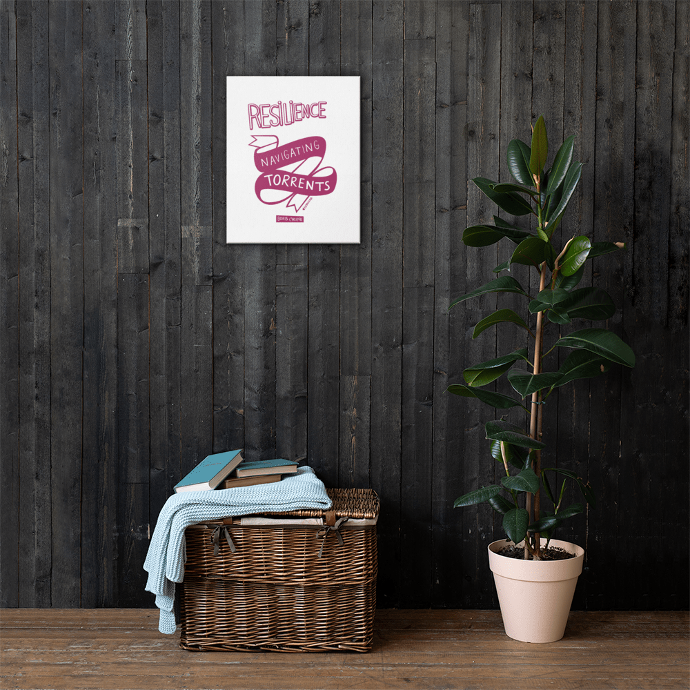 Canvas "Resilience is the art of navigating torrents." - Boris Cyrulnik -Affiche- Christiane Constantineau