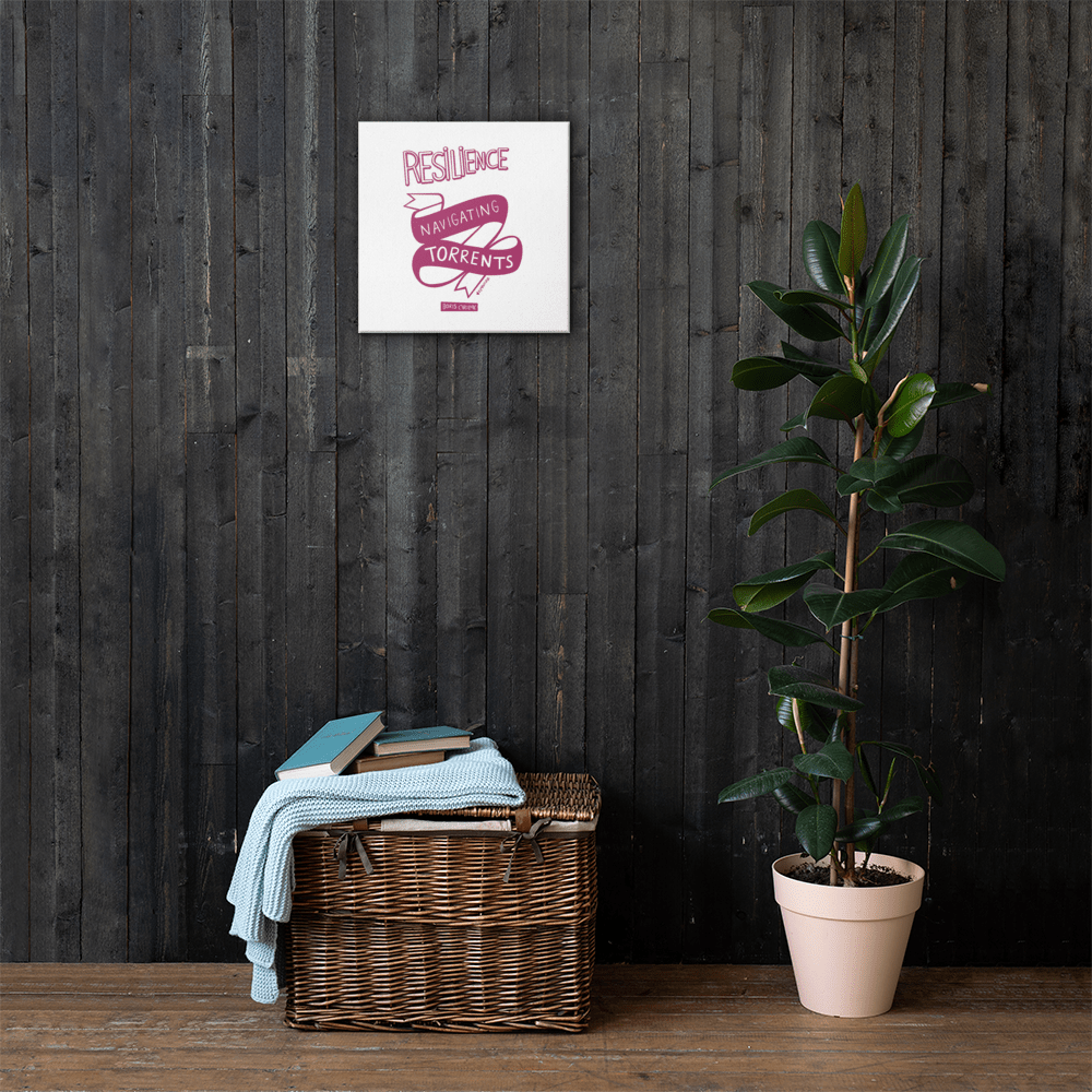 Canvas "Resilience is the art of navigating torrents." - Boris Cyrulnik -Affiche- Christiane Constantineau