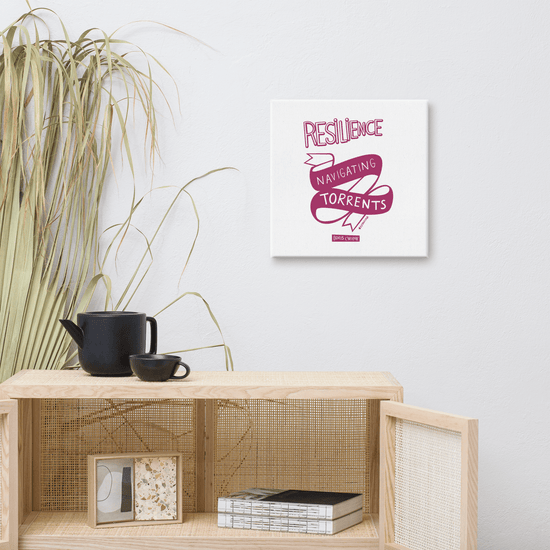 Canvas "Resilience is the art of navigating torrents." - Boris Cyrulnik -Affiche- Christiane Constantineau