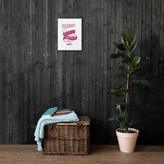 Canvas "Resilience is the art of navigating torrents." - Boris Cyrulnik -Affiche- Christiane Constantineau