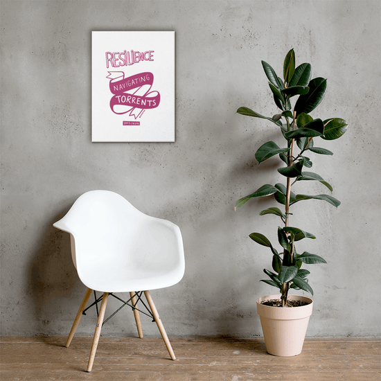 Canvas "Resilience is the art of navigating torrents." - Boris Cyrulnik -Affiche- Christiane Constantineau