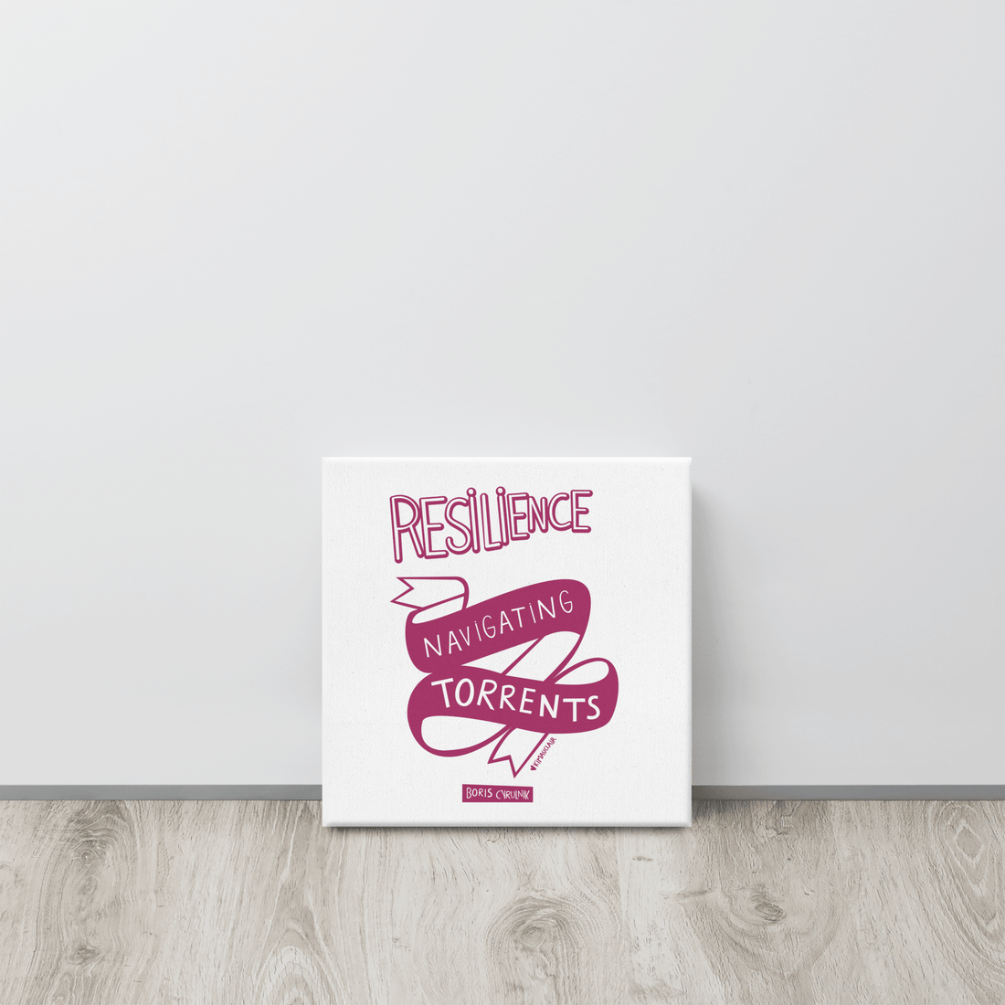 Canvas "Resilience is the art of navigating torrents." - Boris Cyrulnik -Affiche- Christiane Constantineau