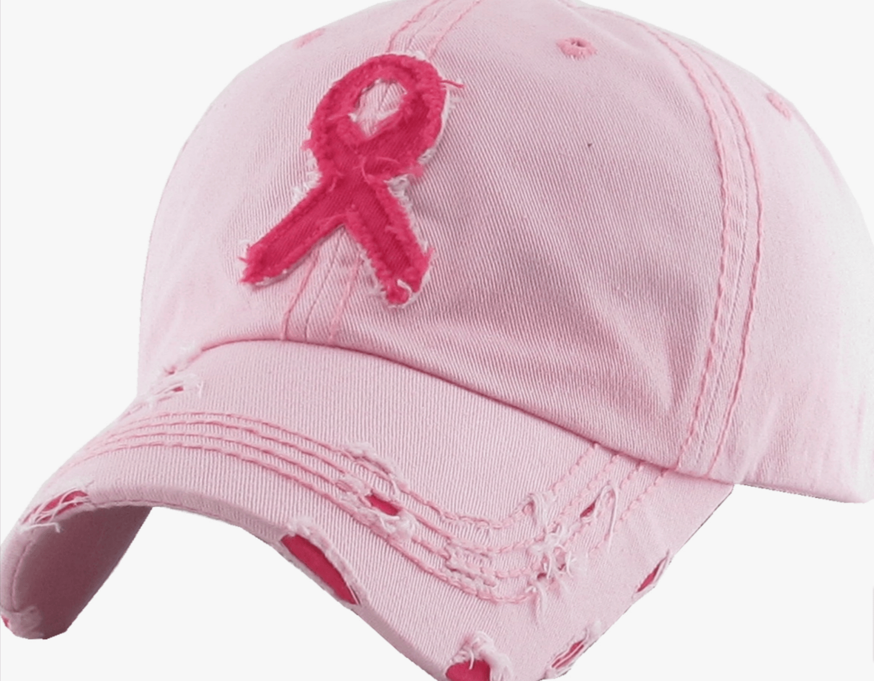 Casquette de baseball rose ou noire en denim avec logo (style vintage) -Casquette- Christiane Constantineau