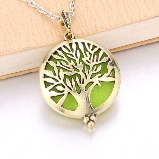 Collier pendentif diffuseur d'huiles essentielles -Bijoux- Christiane Constantineau