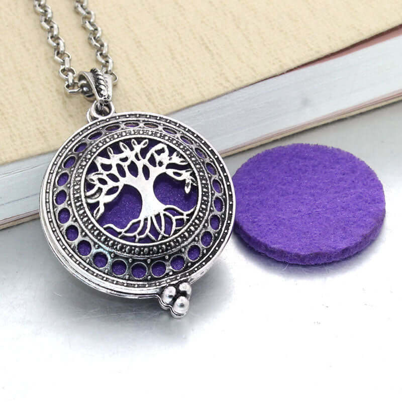 Collier pendentif diffuseur d'huiles essentielles -Bijoux- Christiane Constantineau