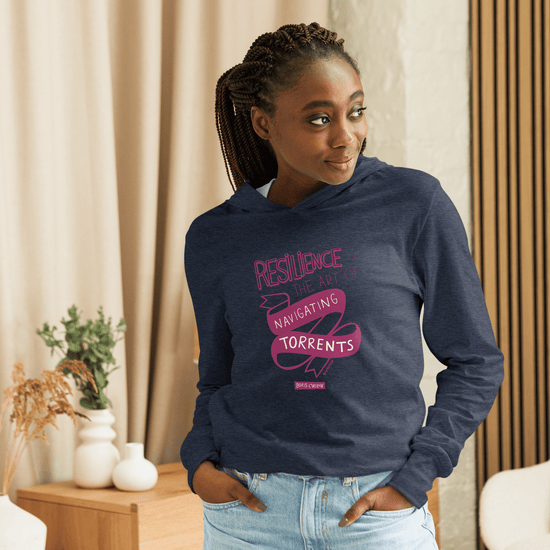 Comfortable hoodie long-sleeve (Navigating torrents) -Hoodie- Christiane Constantineau