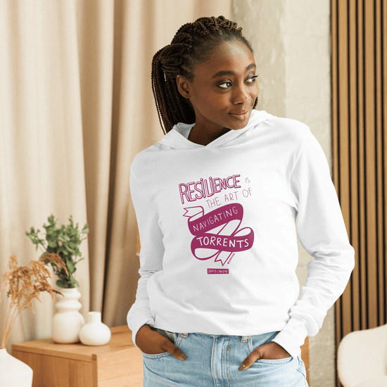 Comfortable hoodie long-sleeve (Navigating torrents) -Hoodie- Christiane Constantineau